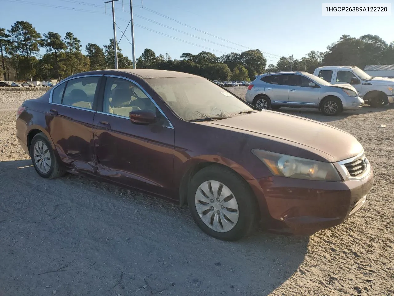 2009 Honda Accord Lx VIN: 1HGCP26389A122720 Lot: 75418974