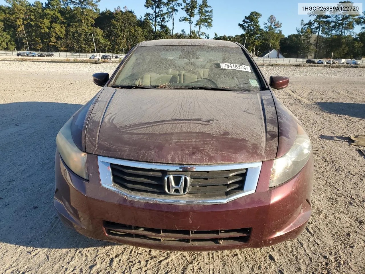 2009 Honda Accord Lx VIN: 1HGCP26389A122720 Lot: 75418974