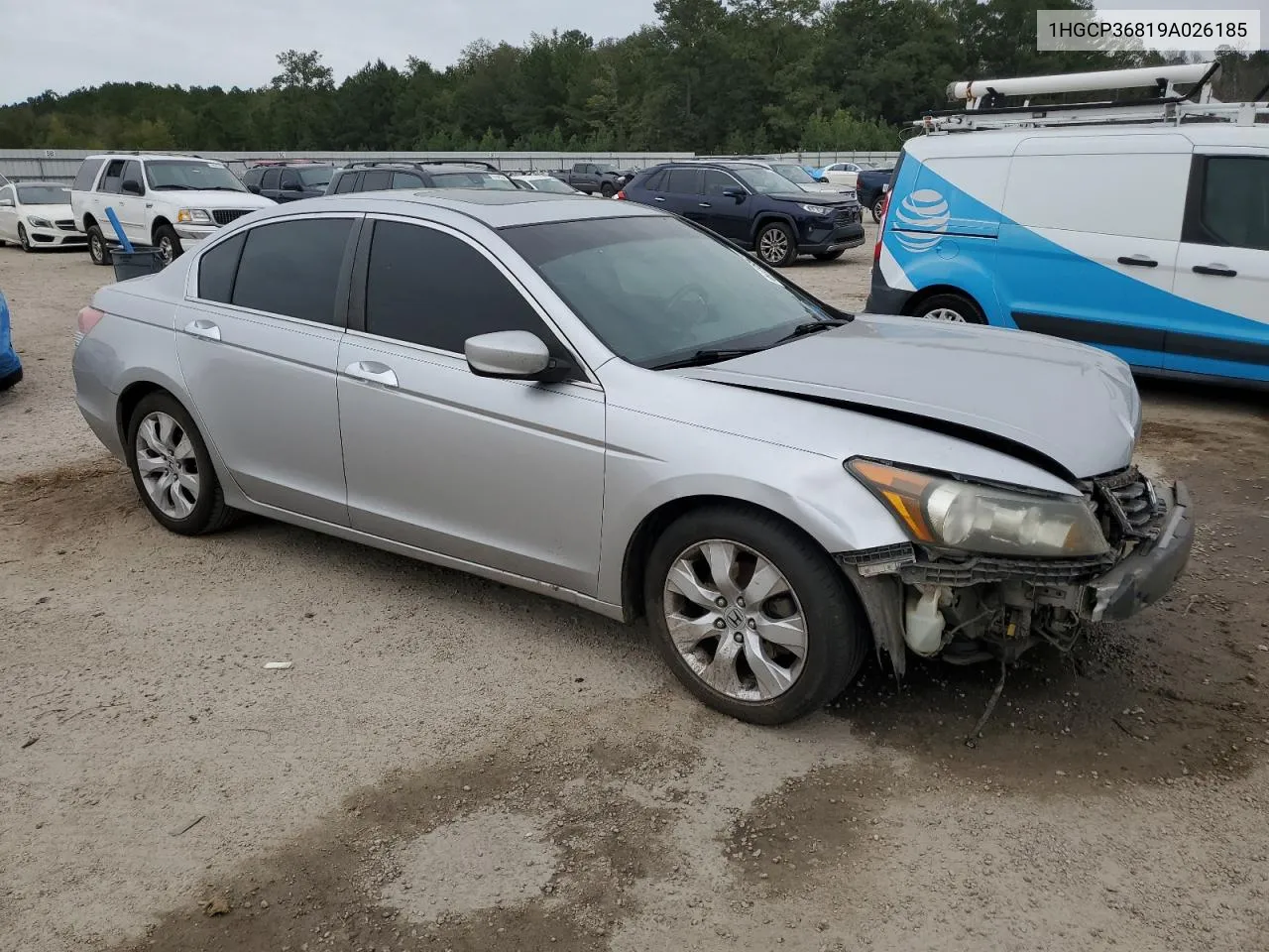 2009 Honda Accord Exl VIN: 1HGCP36819A026185 Lot: 75495114