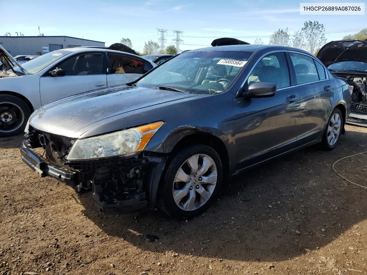 2009 Honda Accord Exl VIN: 1HGCP26889A087026 Lot: 75885564