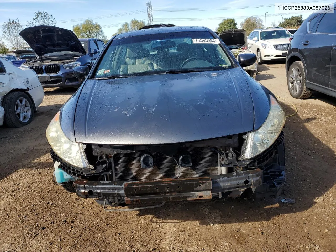 2009 Honda Accord Exl VIN: 1HGCP26889A087026 Lot: 75885564