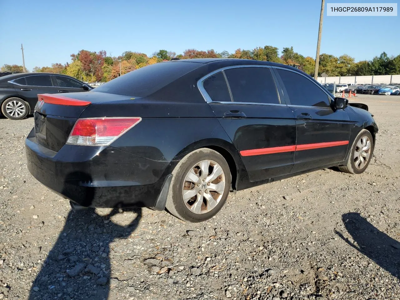 2009 Honda Accord Exl VIN: 1HGCP26809A117989 Lot: 76740794