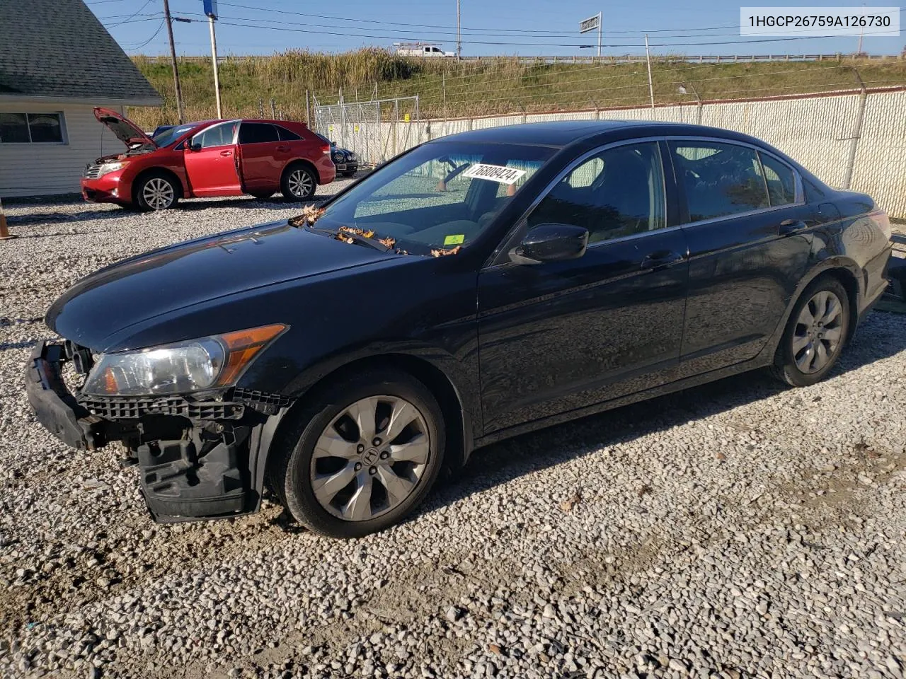 2009 Honda Accord Ex VIN: 1HGCP26759A126730 Lot: 76808424