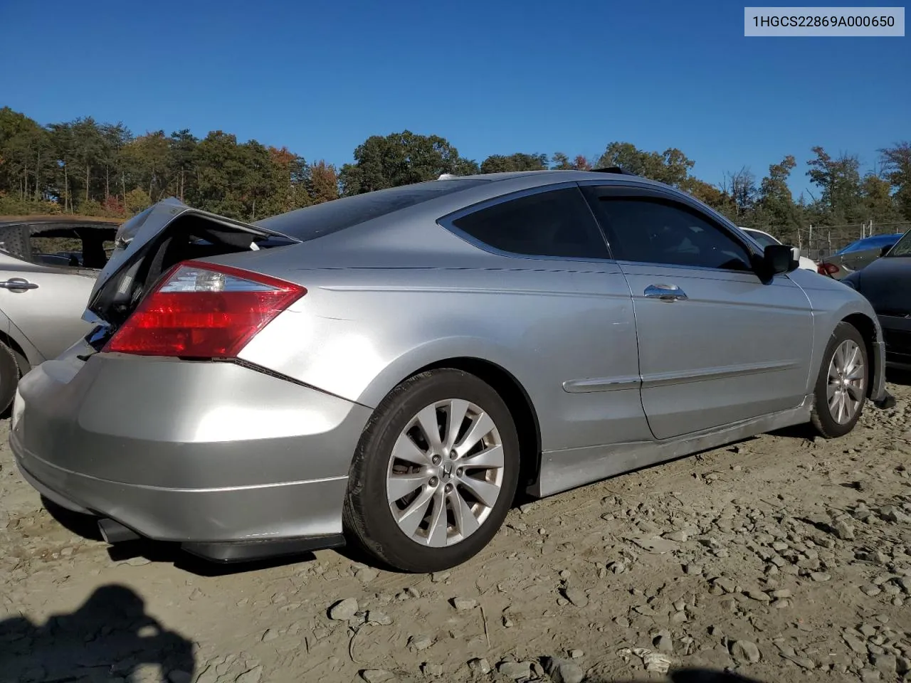 2009 Honda Accord Exl VIN: 1HGCS22869A000650 Lot: 77320284