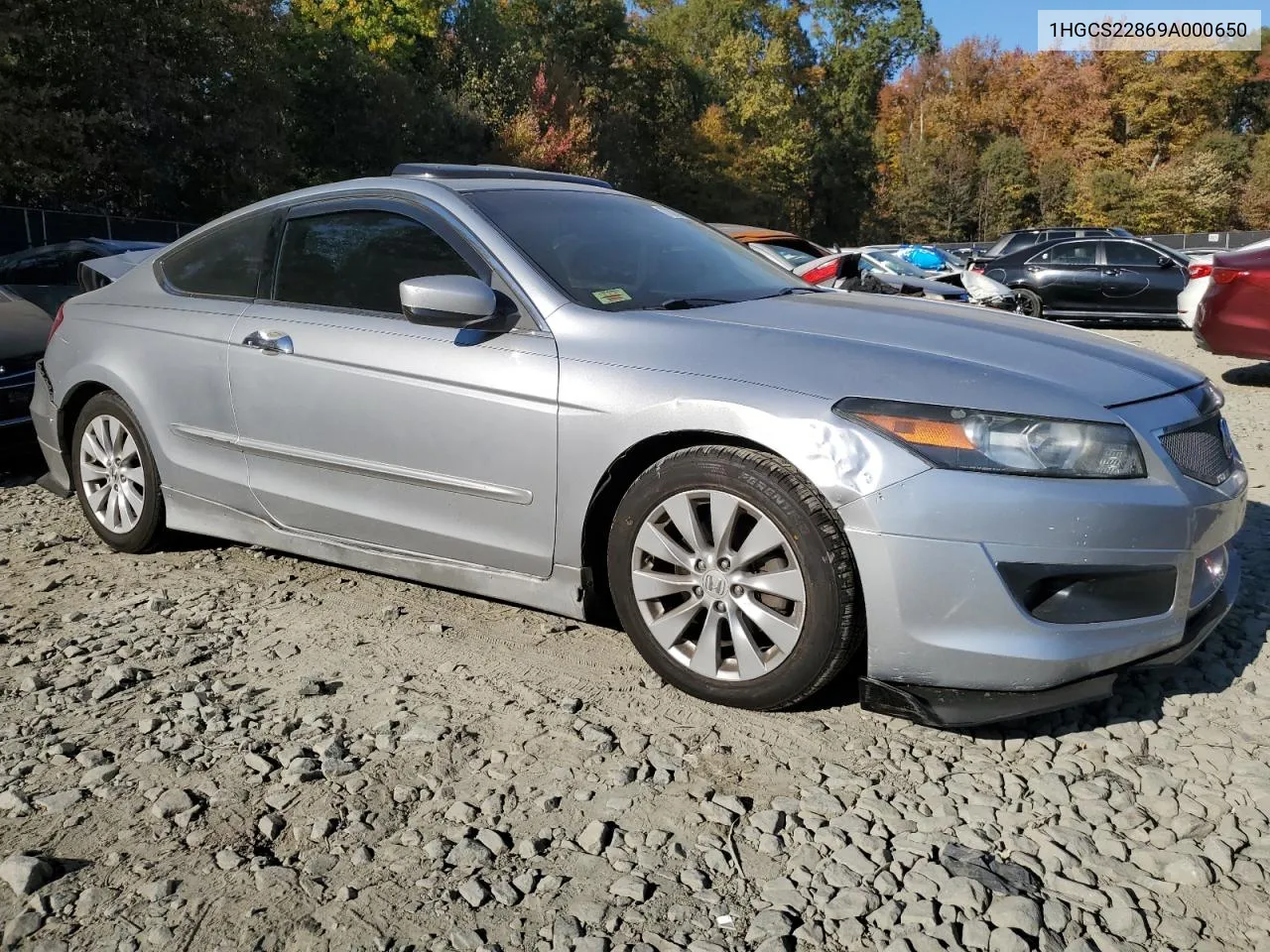 2009 Honda Accord Exl VIN: 1HGCS22869A000650 Lot: 77320284