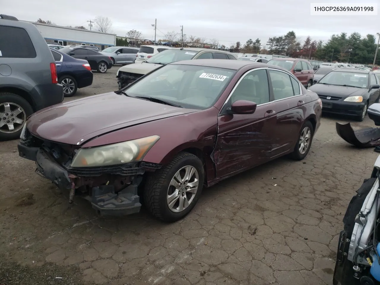 2009 Honda Accord Lx VIN: 1HGCP26369A091998 Lot: 77462634