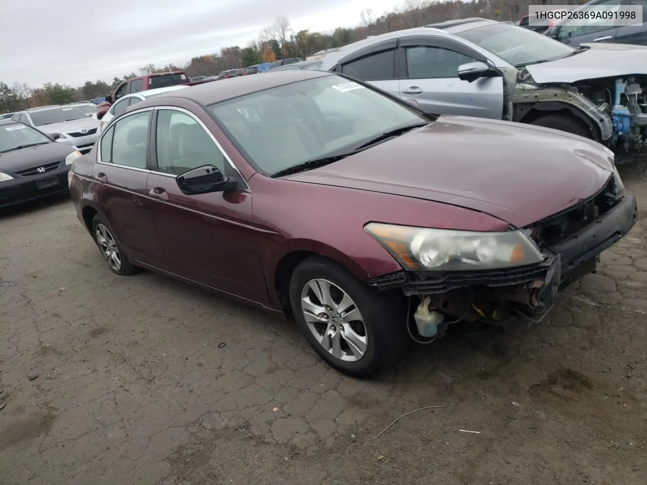 2009 Honda Accord Lx VIN: 1HGCP26369A091998 Lot: 77462634