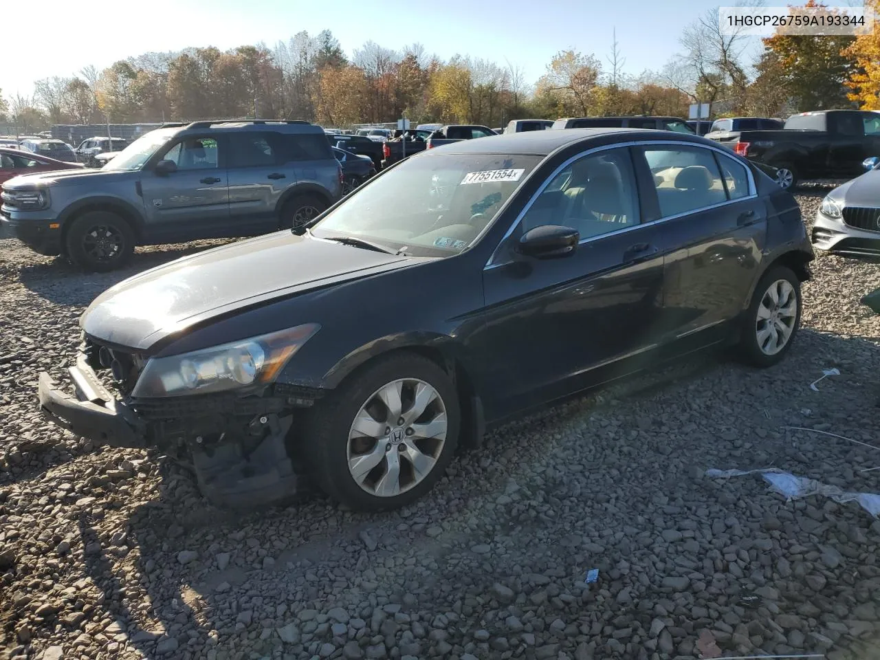 1HGCP26759A193344 2009 Honda Accord Ex