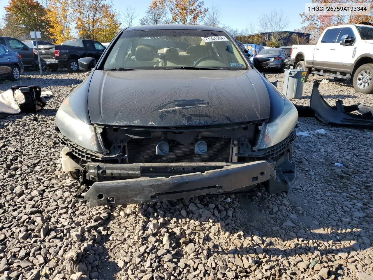 1HGCP26759A193344 2009 Honda Accord Ex