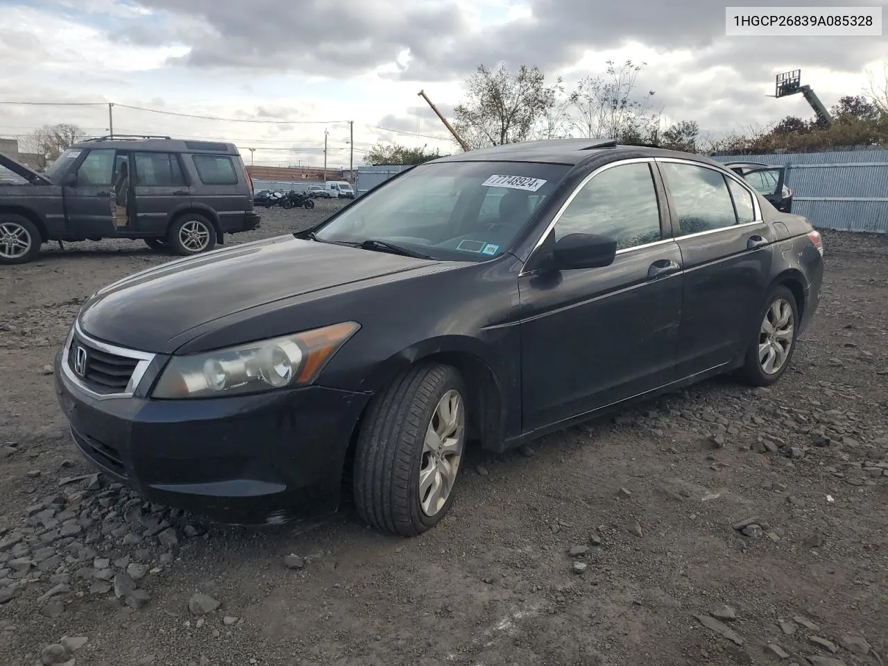 2009 Honda Accord Exl VIN: 1HGCP26839A085328 Lot: 77748924