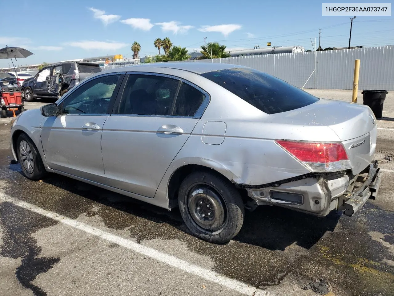 2010 Honda Accord Lx VIN: 1HGCP2F36AA073747 Lot: 61685013