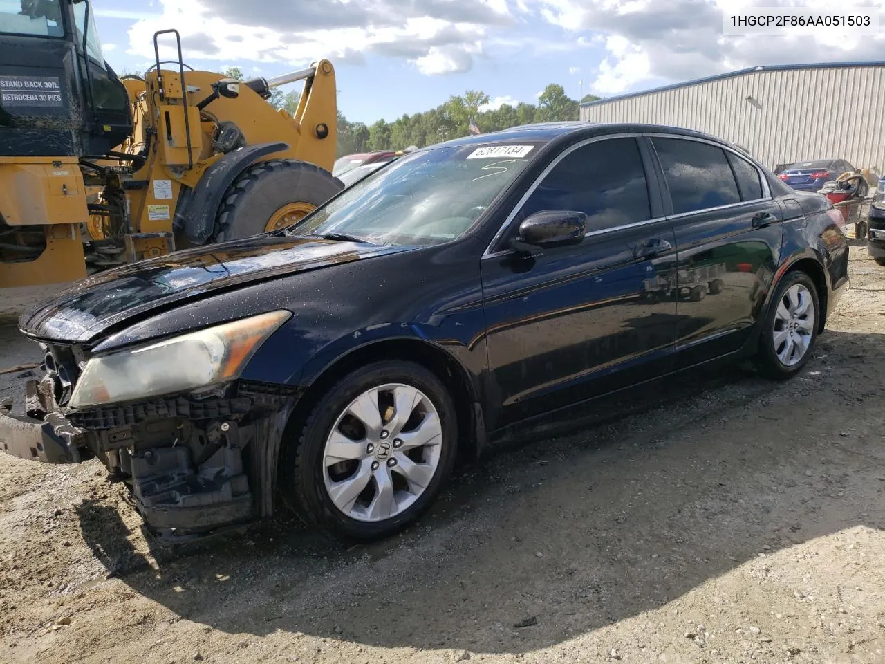 2010 Honda Accord Exl VIN: 1HGCP2F86AA051503 Lot: 62817134