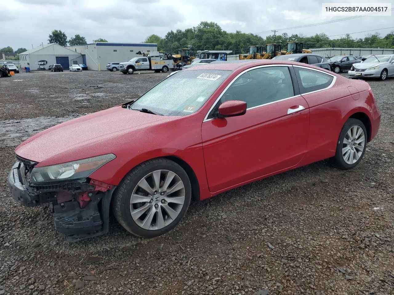 1HGCS2B87AA004517 2010 Honda Accord Exl