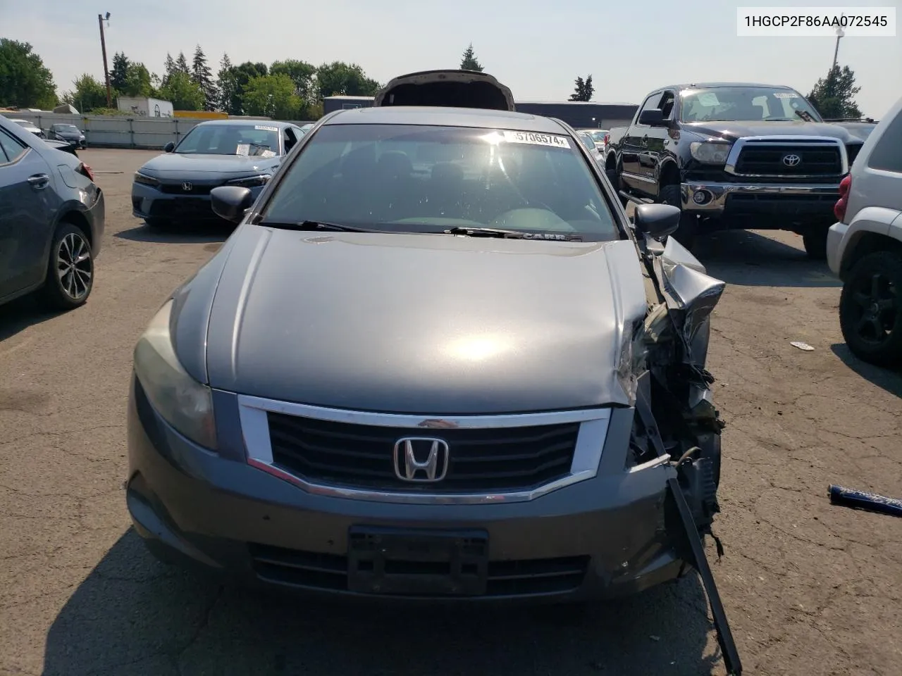 2010 Honda Accord Exl VIN: 1HGCP2F86AA072545 Lot: 65706574