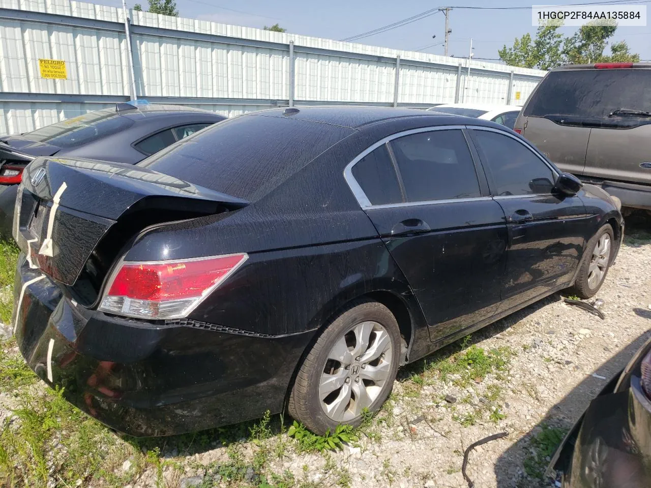 2010 Honda Accord Exl VIN: 1HGCP2F84AA135884 Lot: 65940814