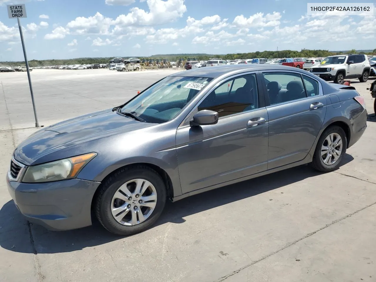 2010 Honda Accord Lxp VIN: 1HGCP2F42AA126162 Lot: 67595674