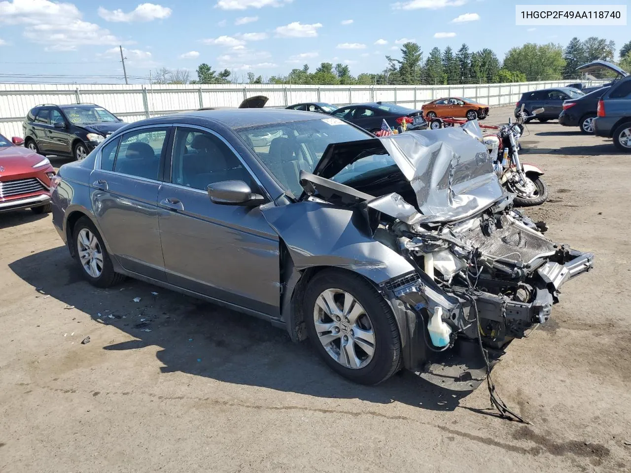 2010 Honda Accord Lxp VIN: 1HGCP2F49AA118740 Lot: 67640804