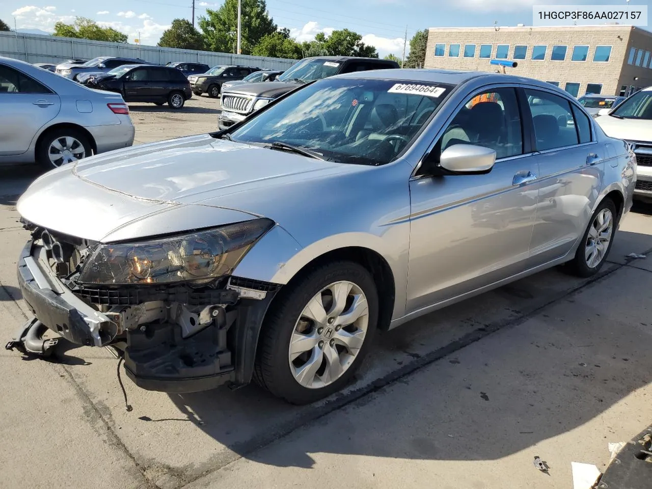 2010 Honda Accord Exl VIN: 1HGCP3F86AA027157 Lot: 67694664