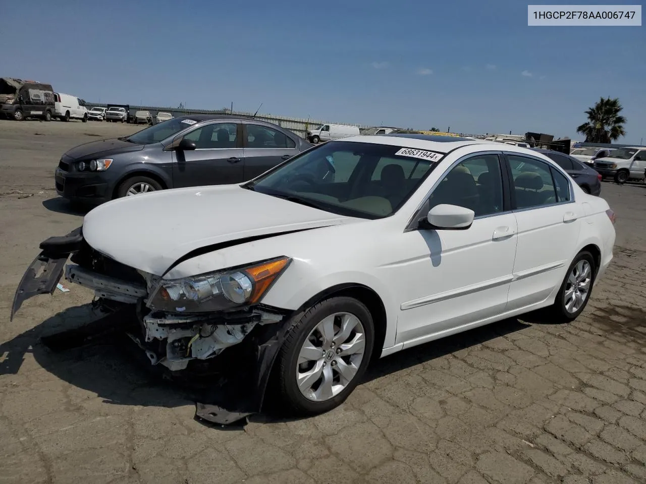 2010 Honda Accord Ex VIN: 1HGCP2F78AA006747 Lot: 68631944