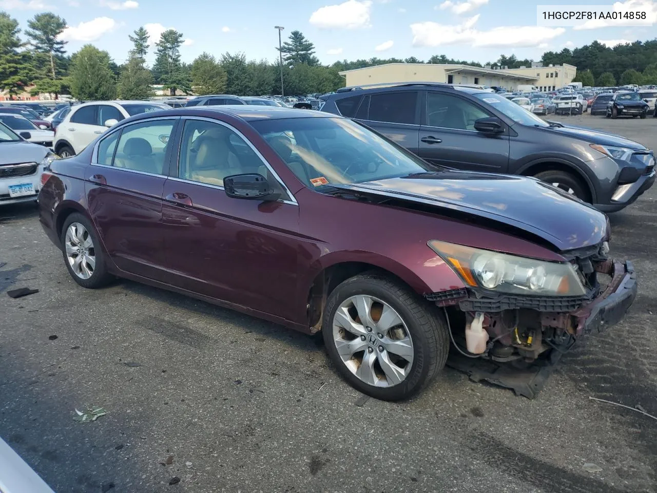 2010 Honda Accord Exl VIN: 1HGCP2F81AA014858 Lot: 68830574