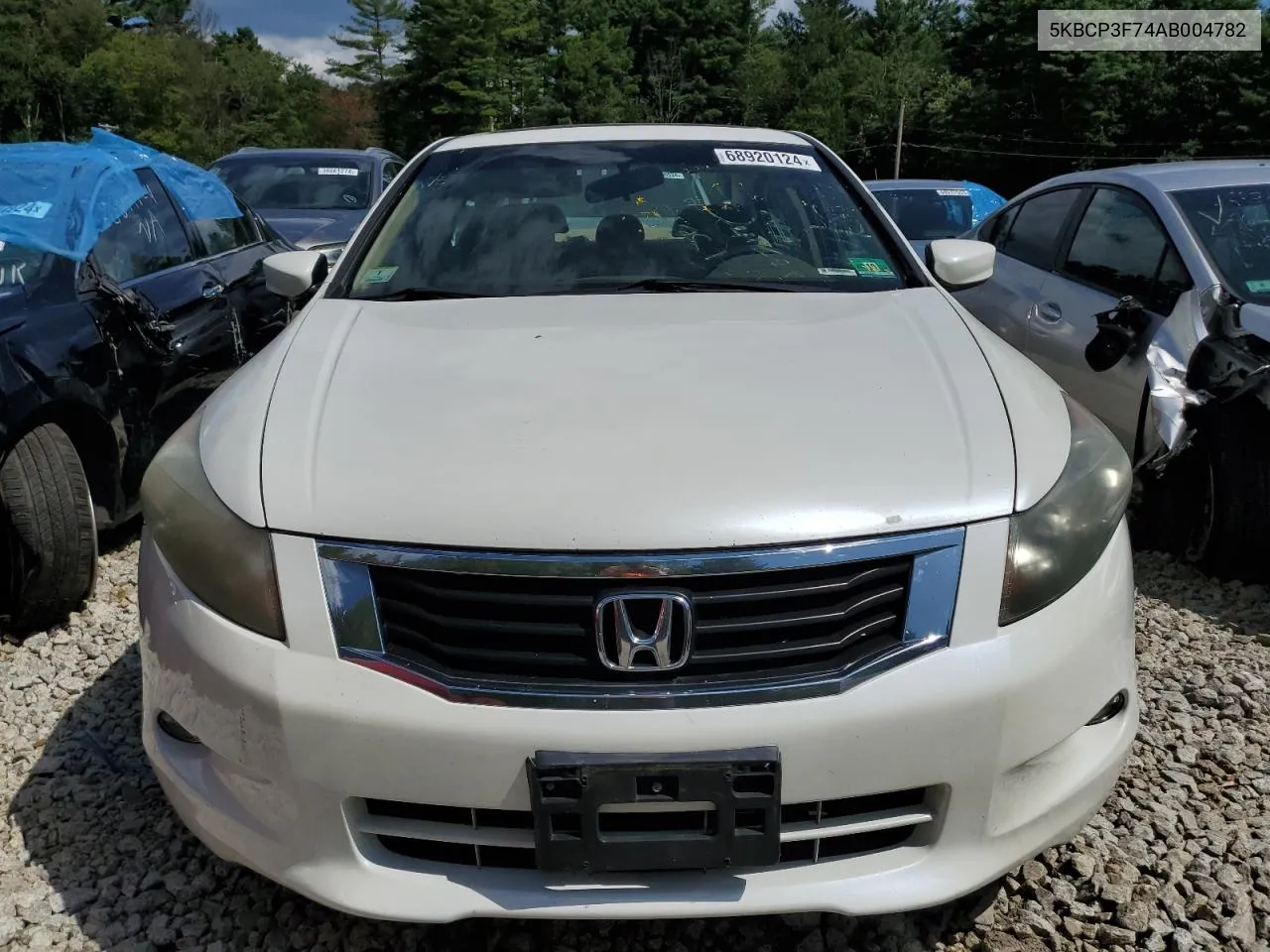 5KBCP3F74AB004782 2010 Honda Accord Ex