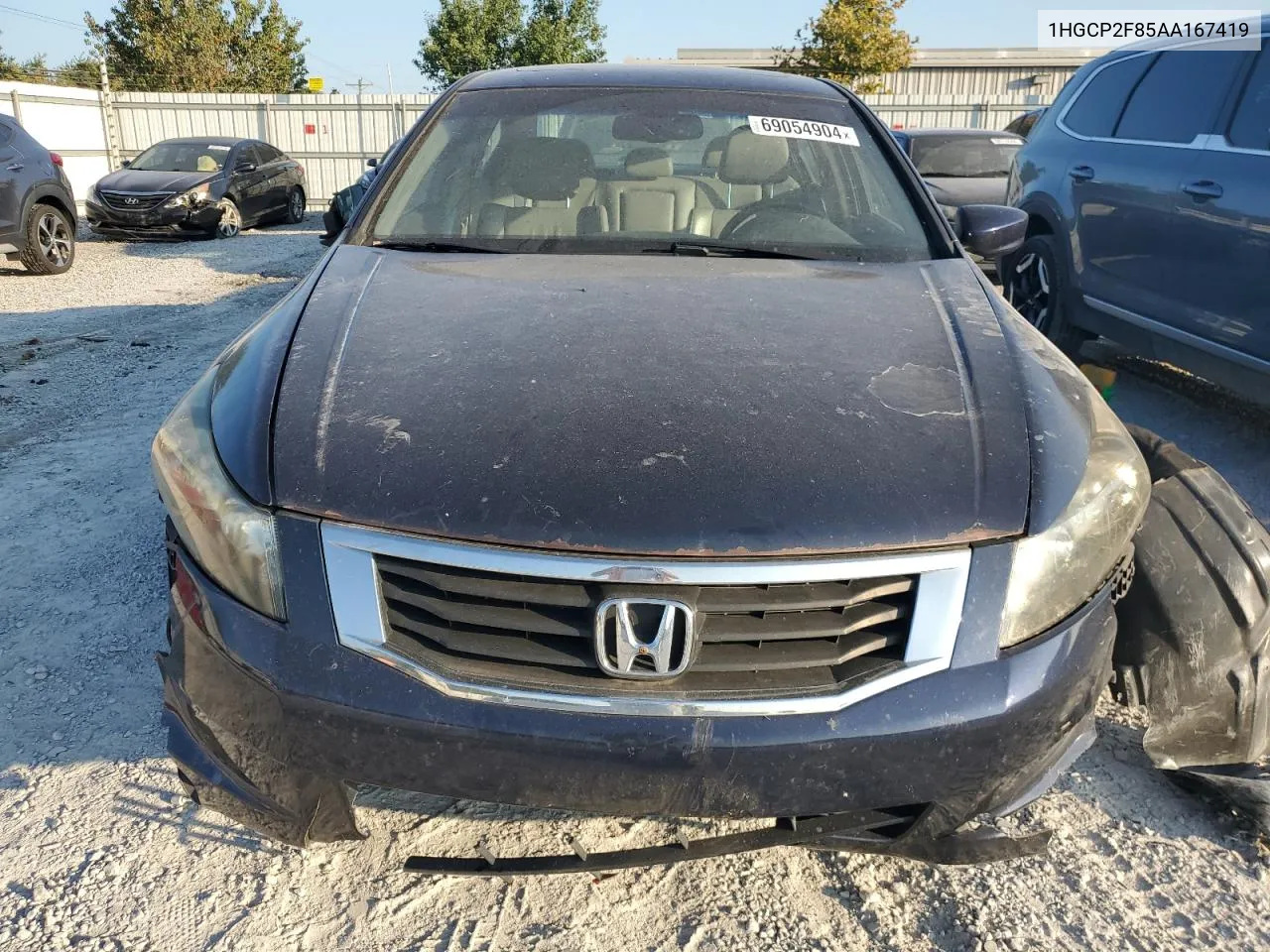 1HGCP2F85AA167419 2010 Honda Accord Exl