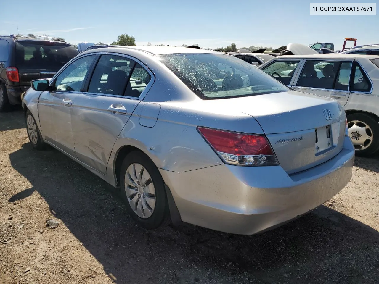 1HGCP2F3XAA187671 2010 Honda Accord Lx