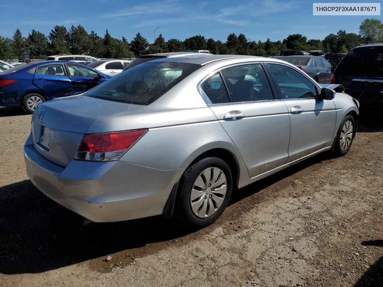 1HGCP2F3XAA187671 2010 Honda Accord Lx