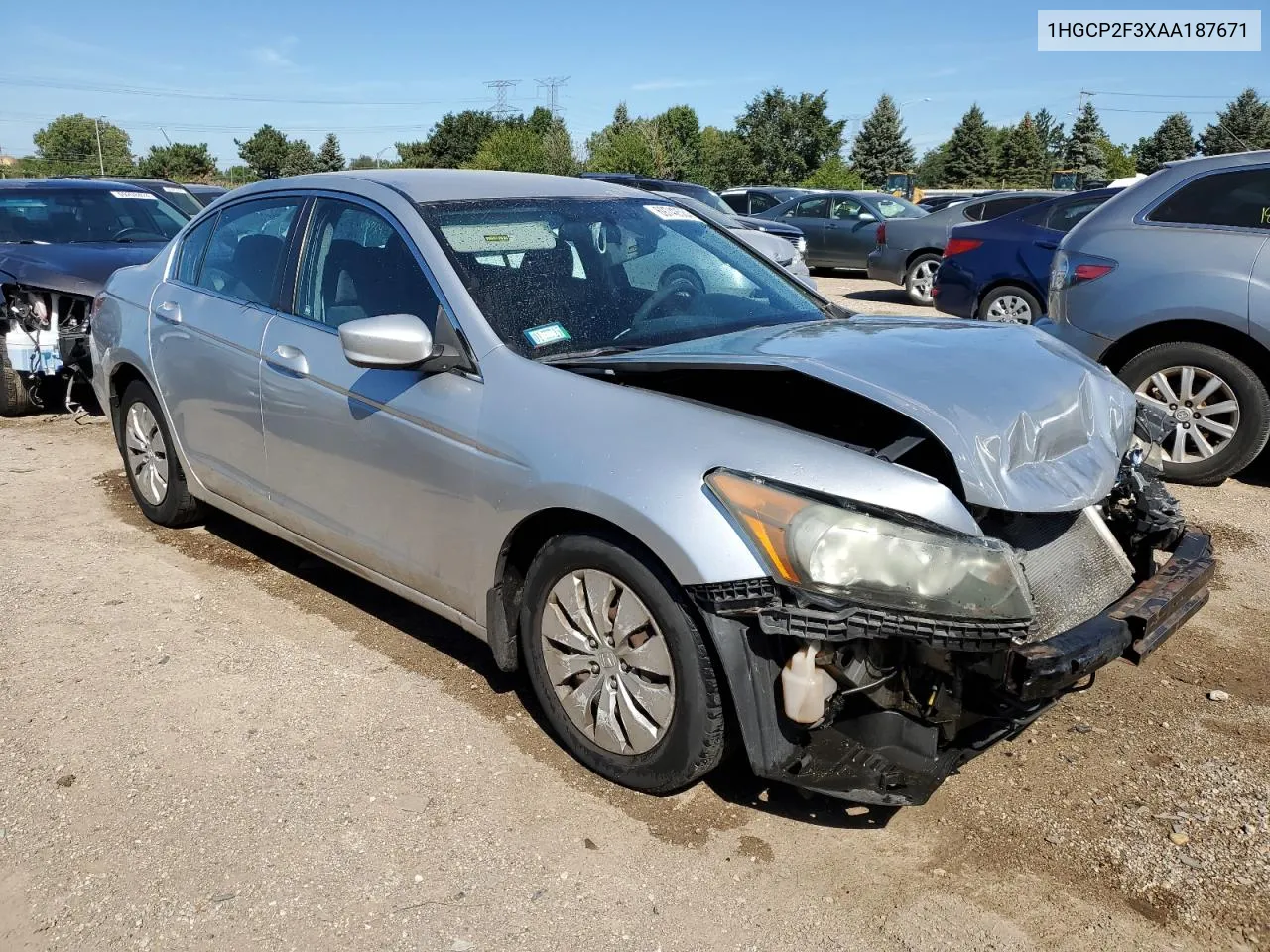 1HGCP2F3XAA187671 2010 Honda Accord Lx