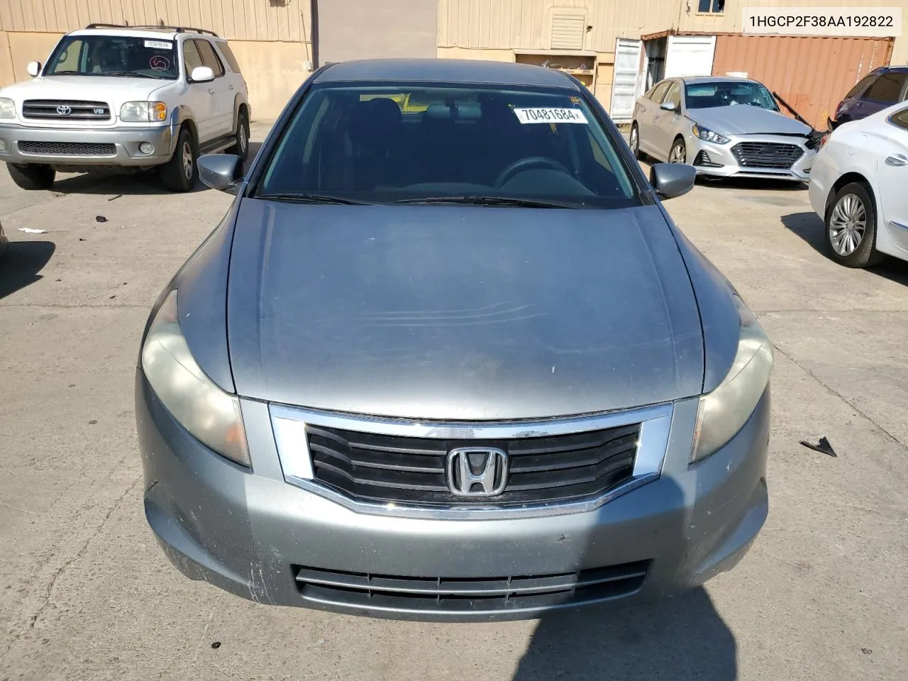 2010 Honda Accord Lx VIN: 1HGCP2F38AA192822 Lot: 70481684