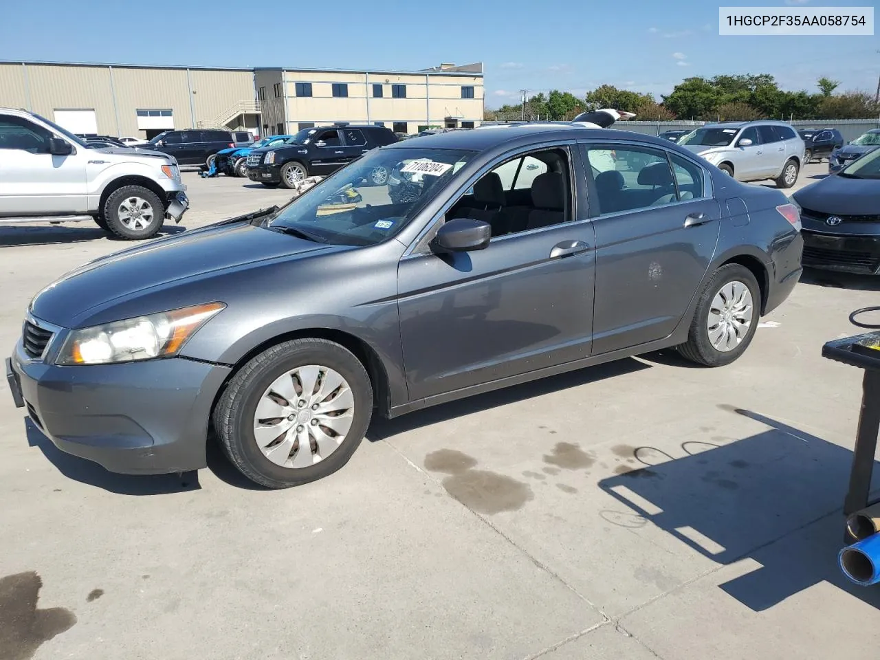 2010 Honda Accord Lx VIN: 1HGCP2F35AA058754 Lot: 71106204