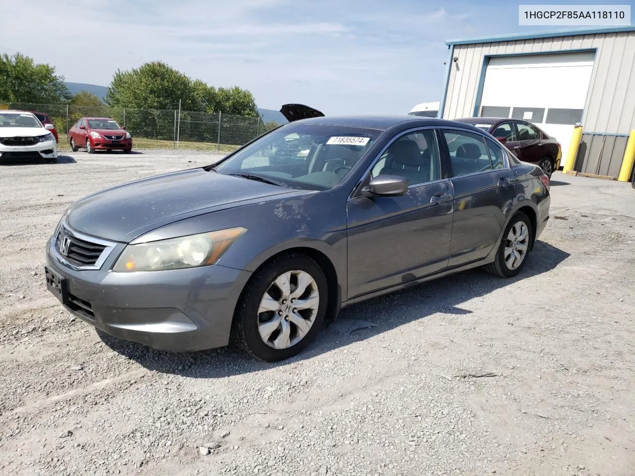 2010 Honda Accord Exl VIN: 1HGCP2F85AA118110 Lot: 71835574