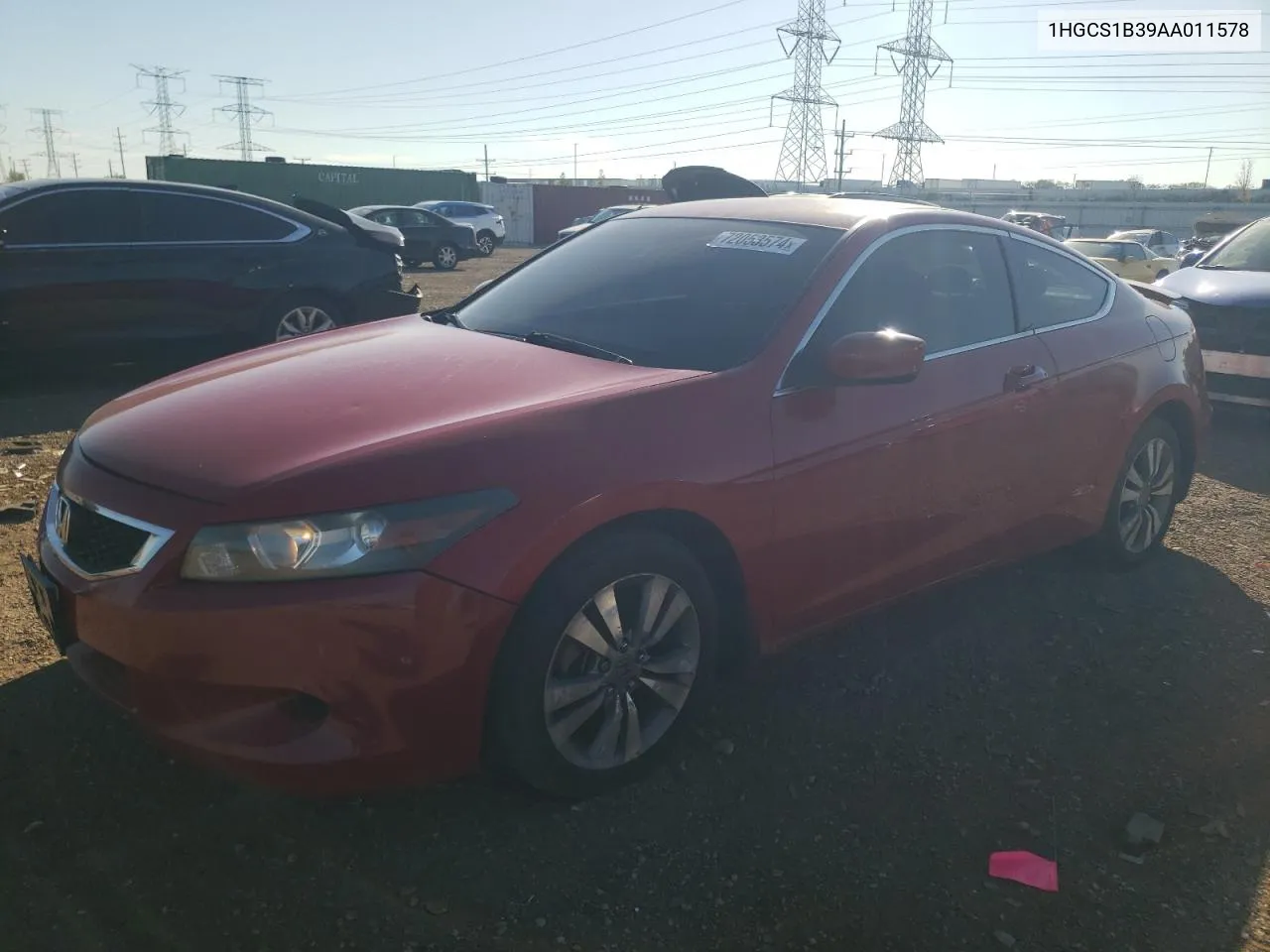 2010 Honda Accord Lx VIN: 1HGCS1B39AA011578 Lot: 72053574