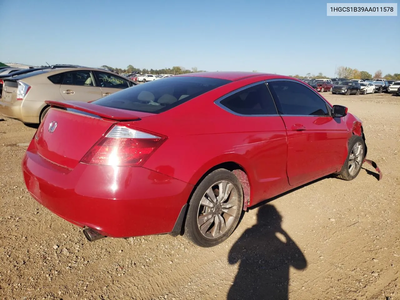 2010 Honda Accord Lx VIN: 1HGCS1B39AA011578 Lot: 72053574