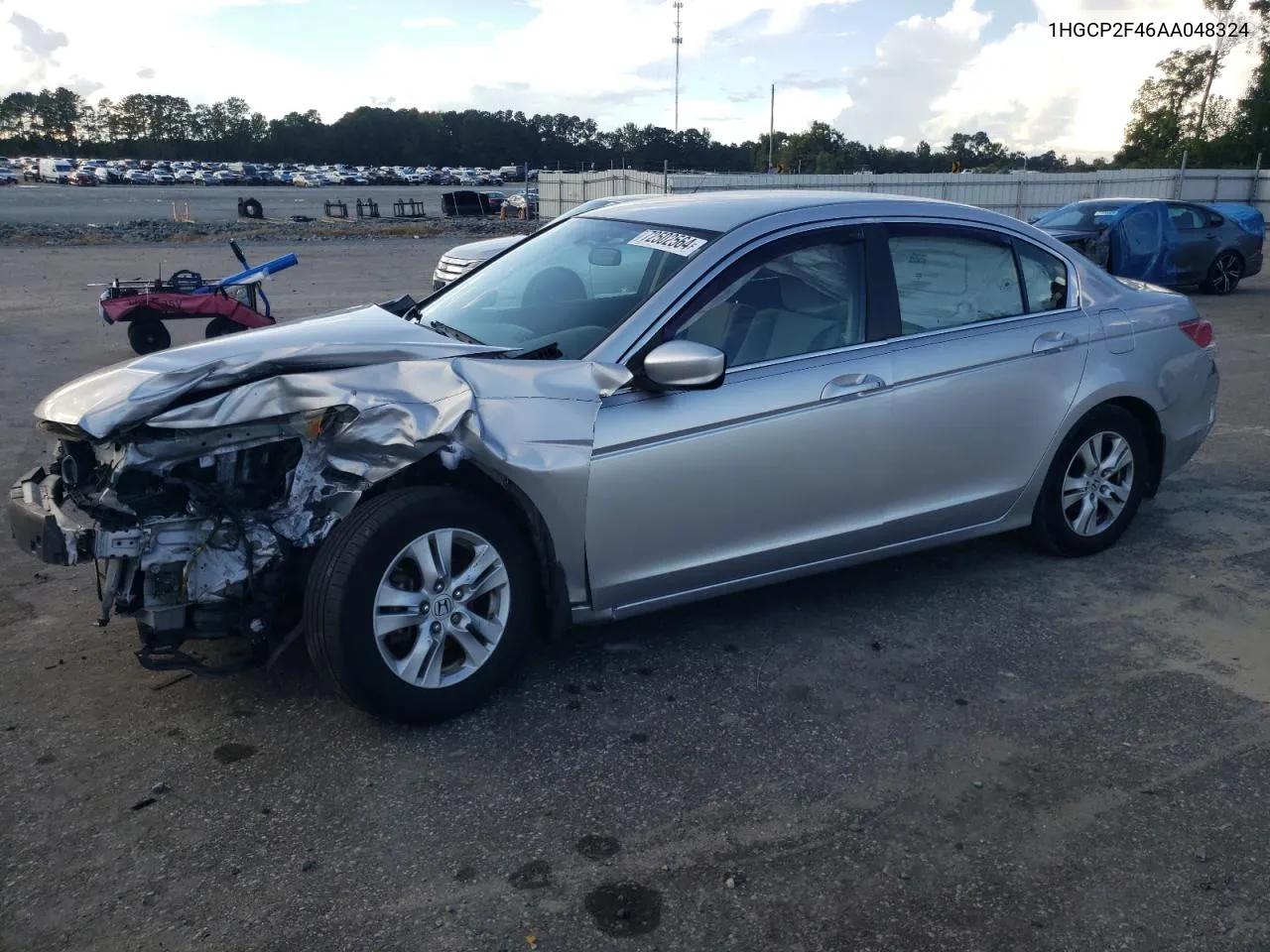 2010 Honda Accord Lxp VIN: 1HGCP2F46AA048324 Lot: 72502564