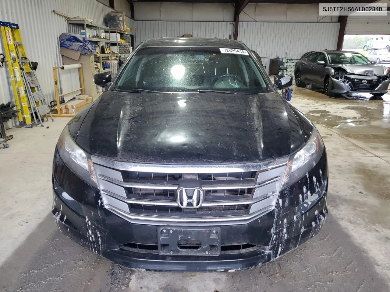 2010 Honda Accord Crosstour Exl VIN: 5J6TF2H56AL002840 Lot: 72699444