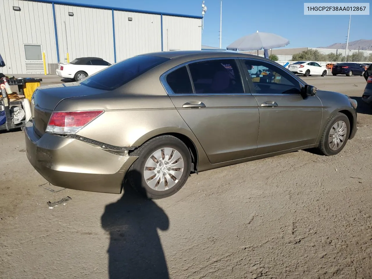 2010 Honda Accord Lx VIN: 1HGCP2F38AA012867 Lot: 72952244