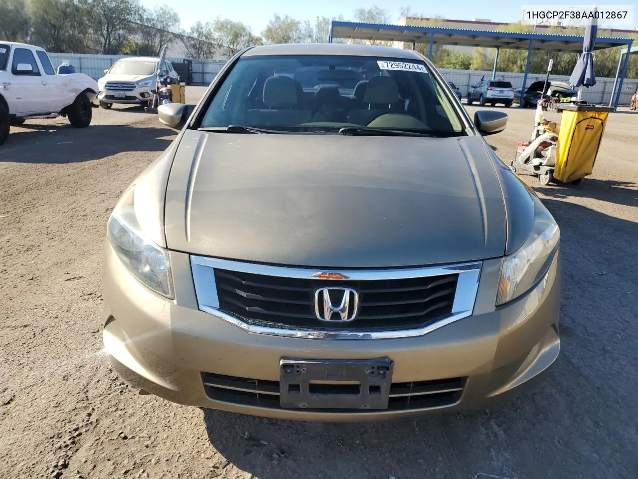 2010 Honda Accord Lx VIN: 1HGCP2F38AA012867 Lot: 72952244