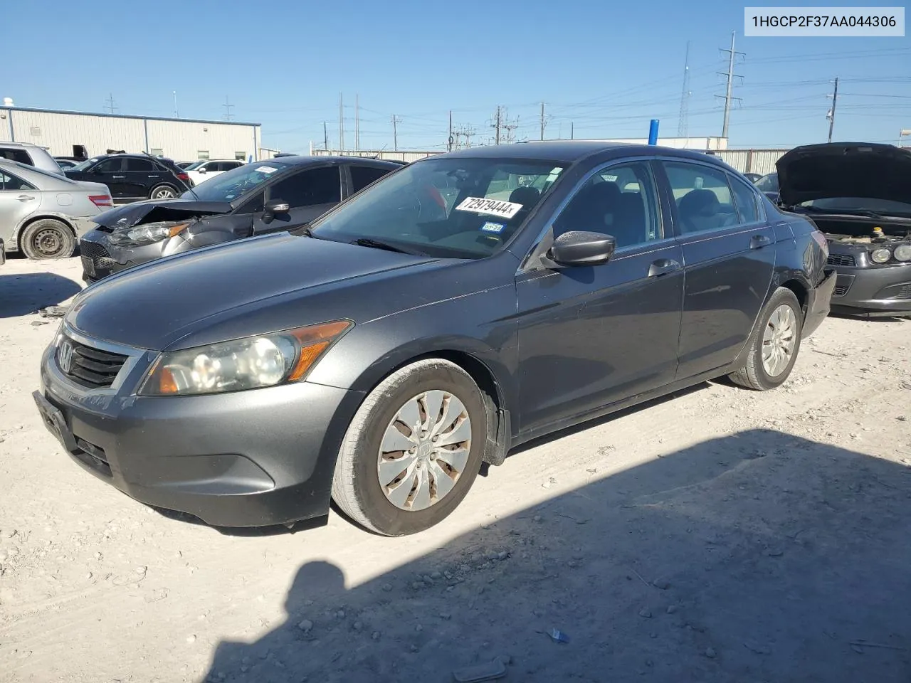 2010 Honda Accord Lx VIN: 1HGCP2F37AA044306 Lot: 72979444