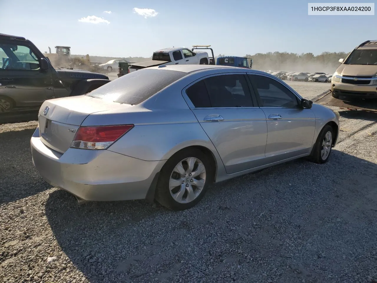 2010 Honda Accord Exl VIN: 1HGCP3F8XAA024200 Lot: 74222664