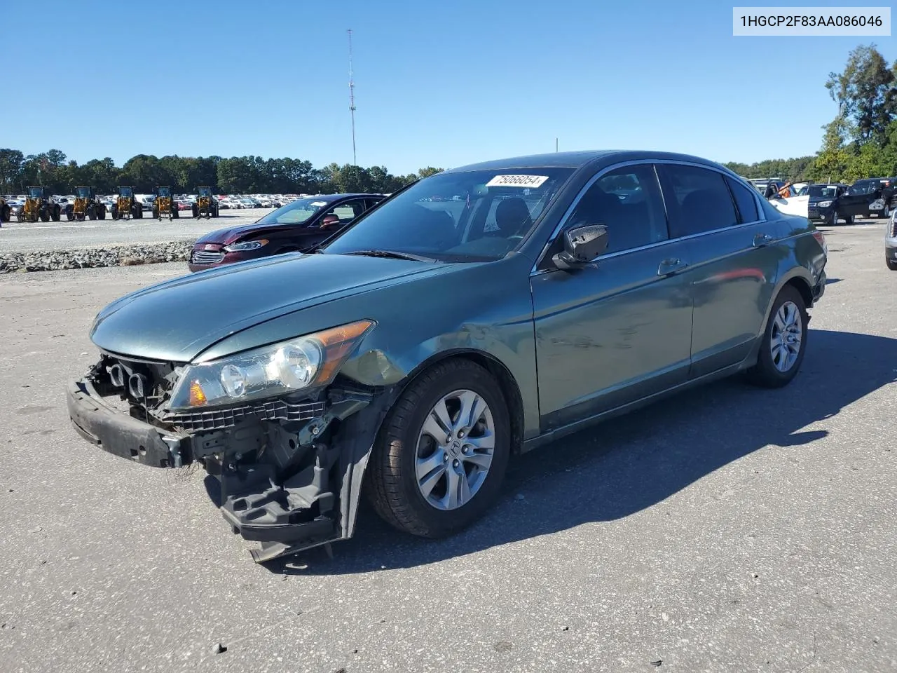 2010 Honda Accord Exl VIN: 1HGCP2F83AA086046 Lot: 75066054