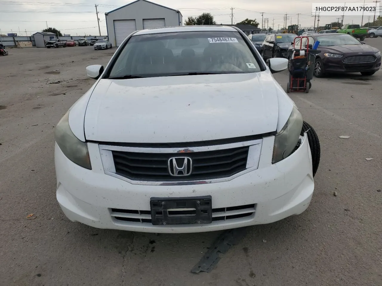 2010 Honda Accord Exl VIN: 1HGCP2F87AA179023 Lot: 75484674