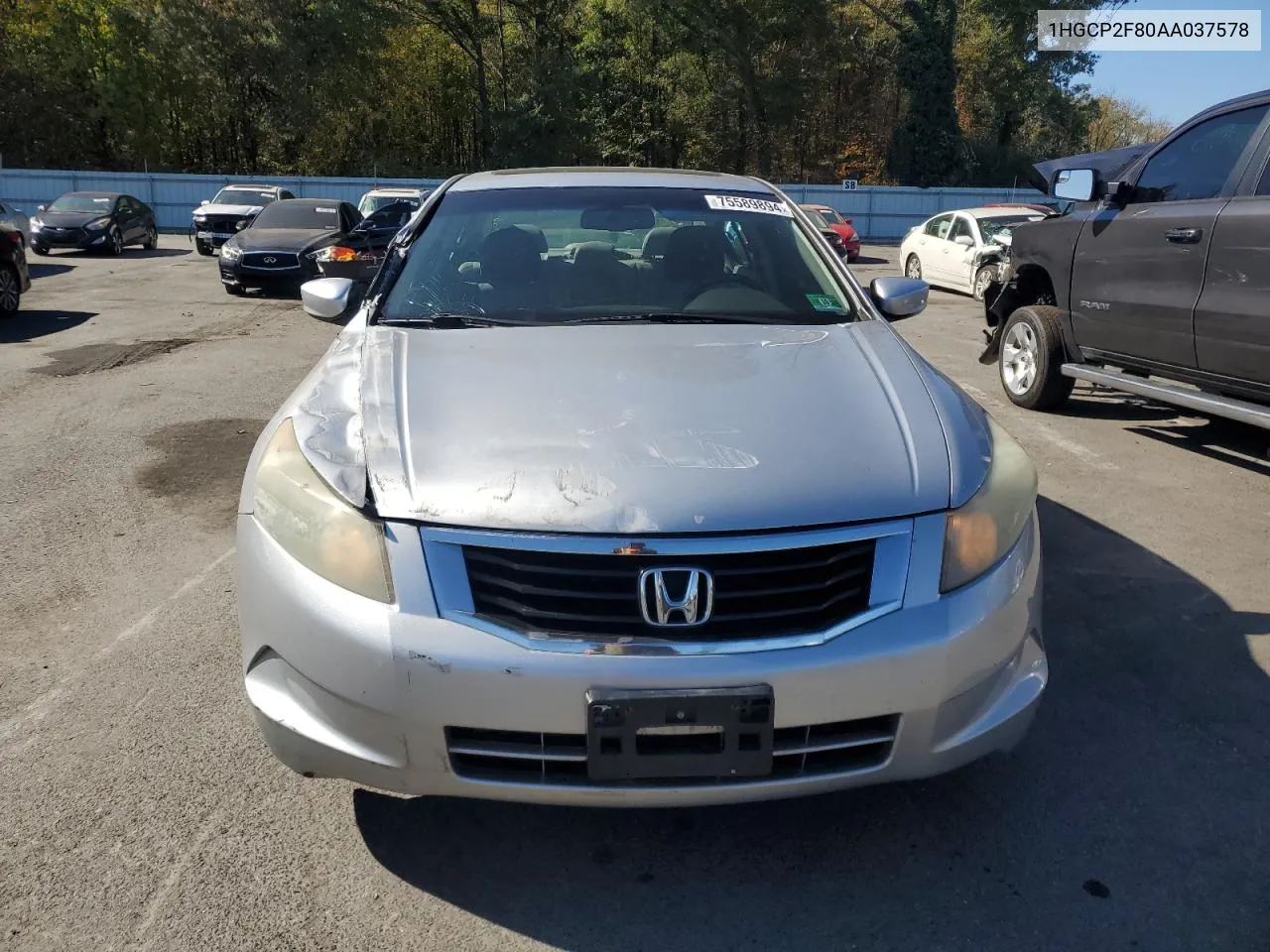 2010 Honda Accord Exl VIN: 1HGCP2F80AA037578 Lot: 75589894