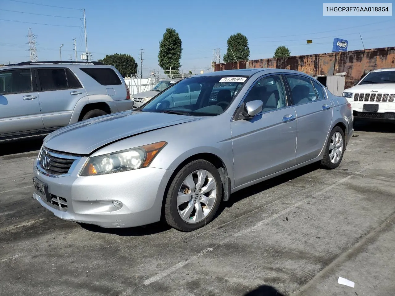 2010 Honda Accord Ex VIN: 1HGCP3F76AA018854 Lot: 75738044