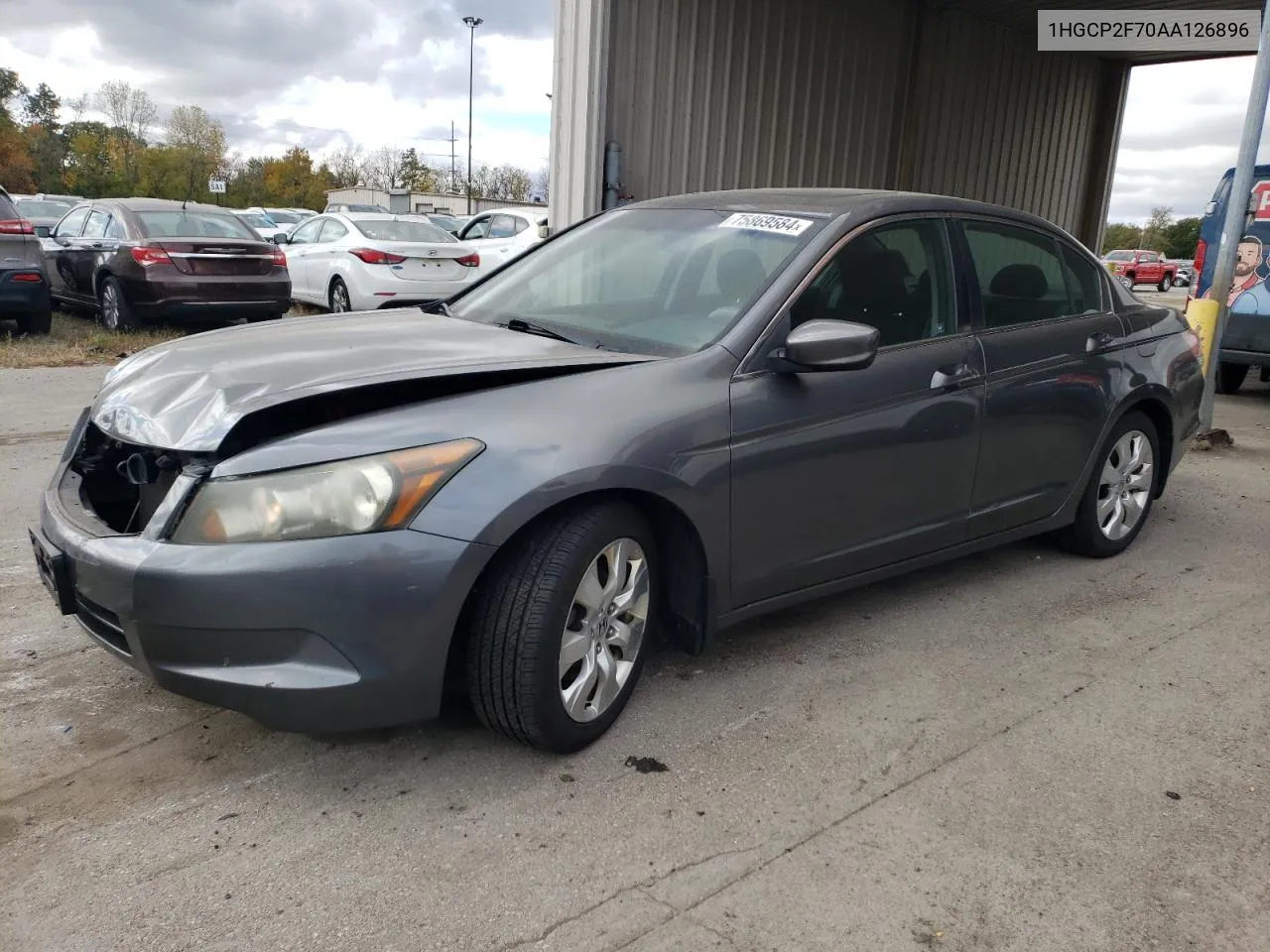 2010 Honda Accord Ex VIN: 1HGCP2F70AA126896 Lot: 75869584