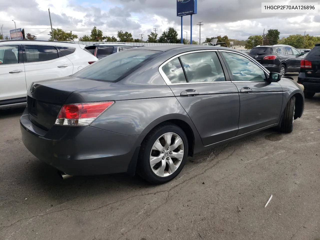 2010 Honda Accord Ex VIN: 1HGCP2F70AA126896 Lot: 75869584