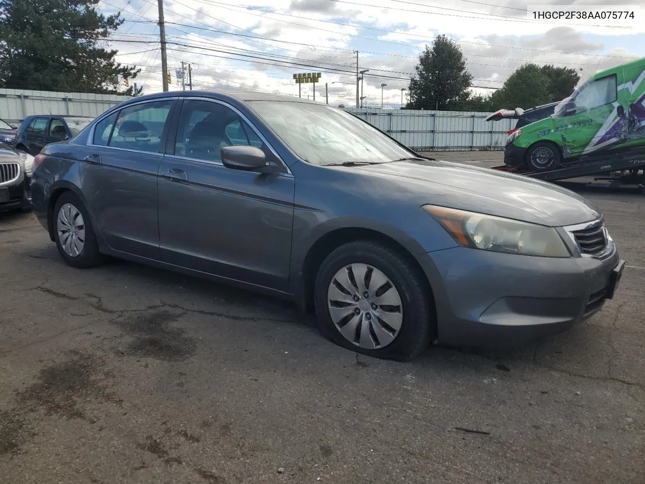 2010 Honda Accord Lx VIN: 1HGCP2F38AA075774 Lot: 75885484