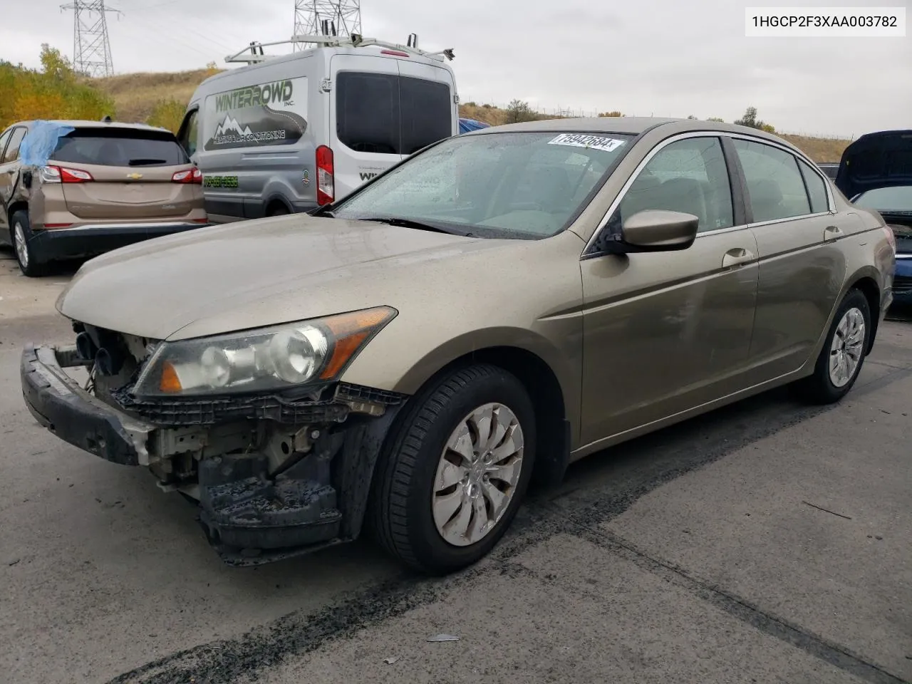 2010 Honda Accord Lx VIN: 1HGCP2F3XAA003782 Lot: 75942684