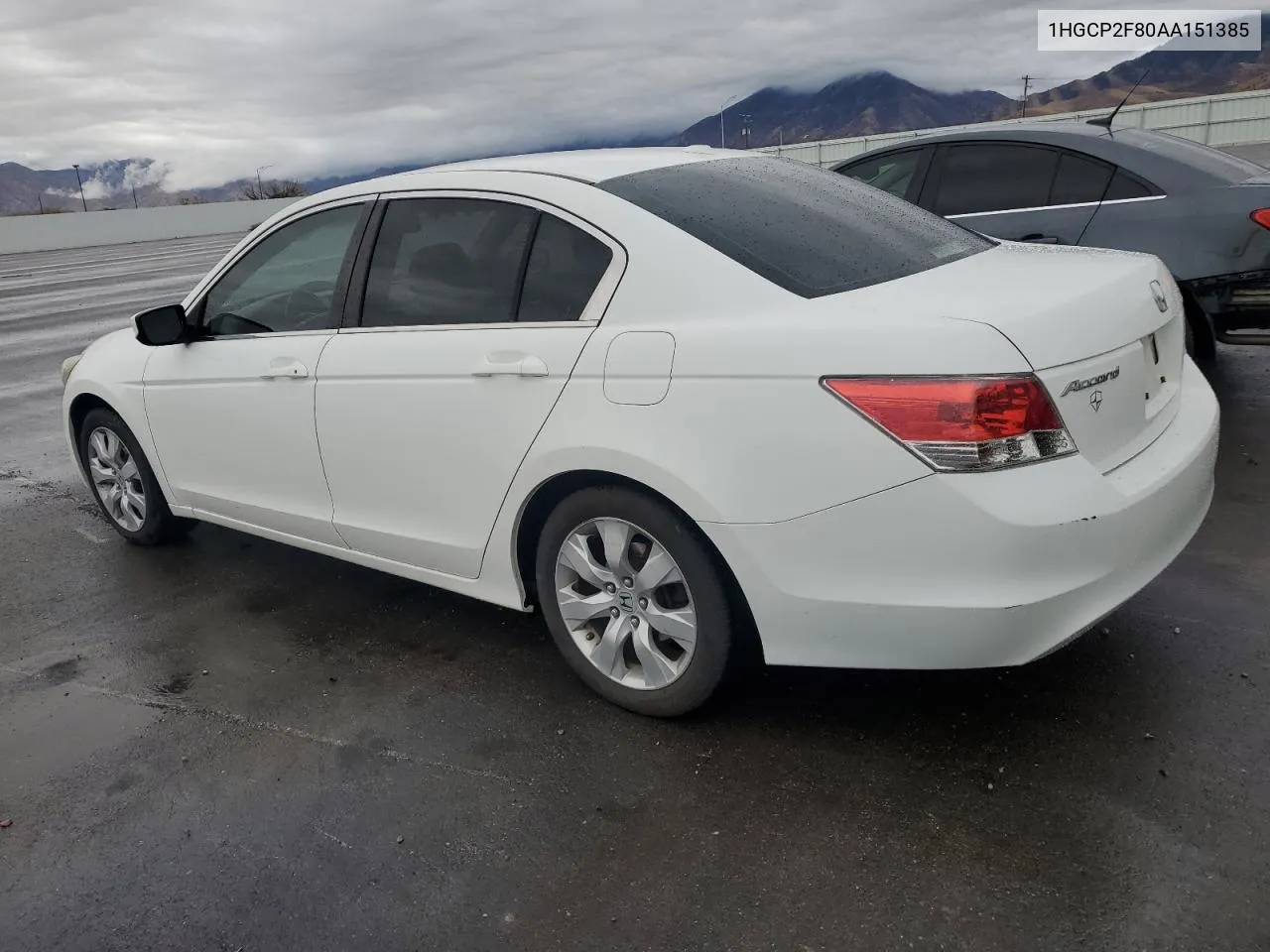 1HGCP2F80AA151385 2010 Honda Accord Exl