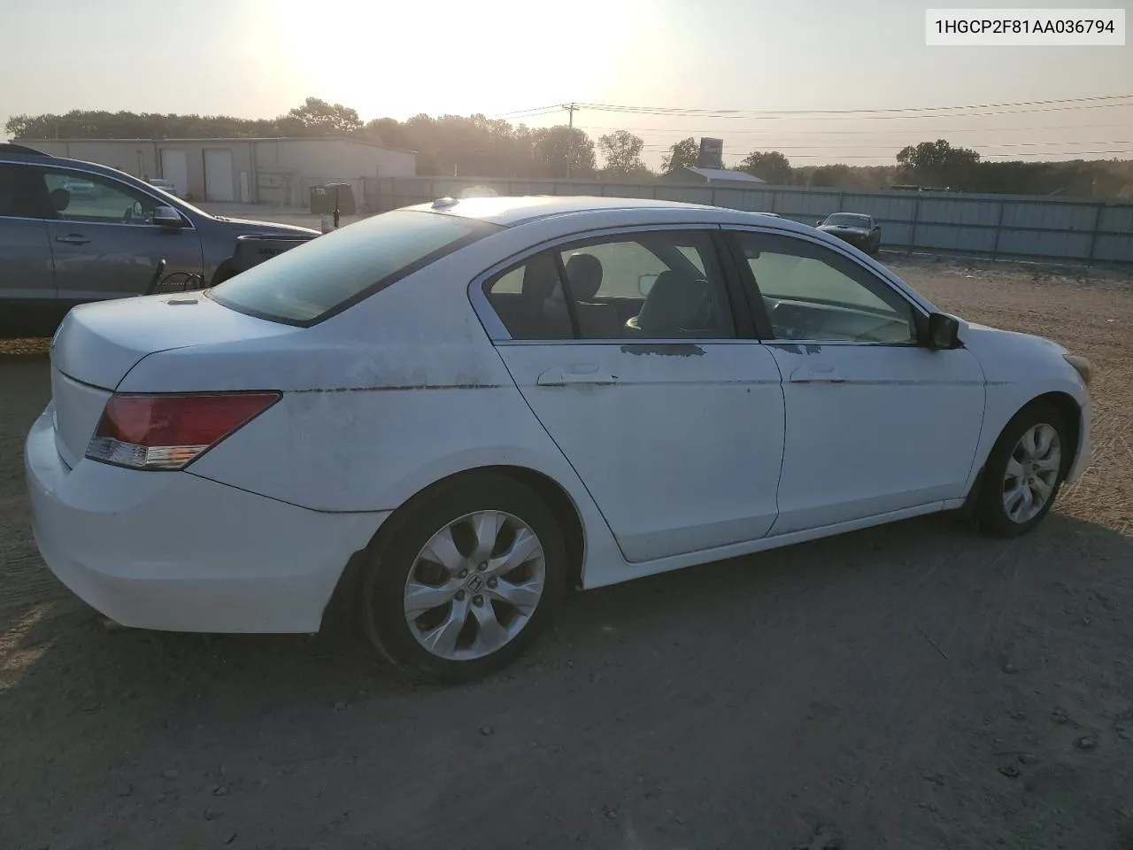 2010 Honda Accord Exl VIN: 1HGCP2F81AA036794 Lot: 76177884